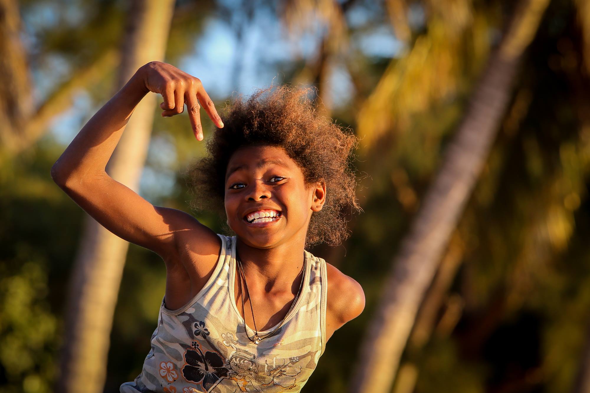 A smiling child from a Madagascar village